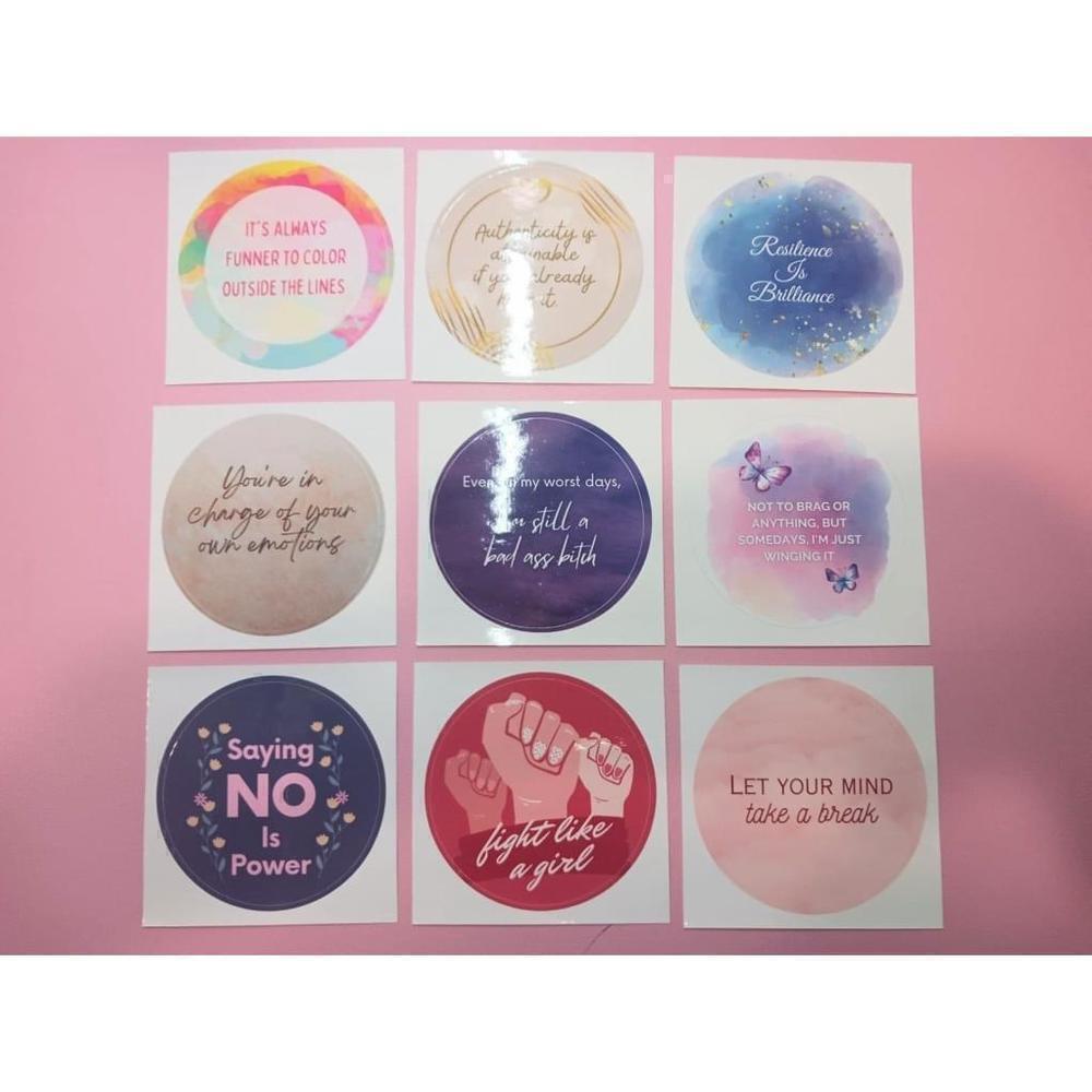 Positivity Quote Stickers Set Of 9
